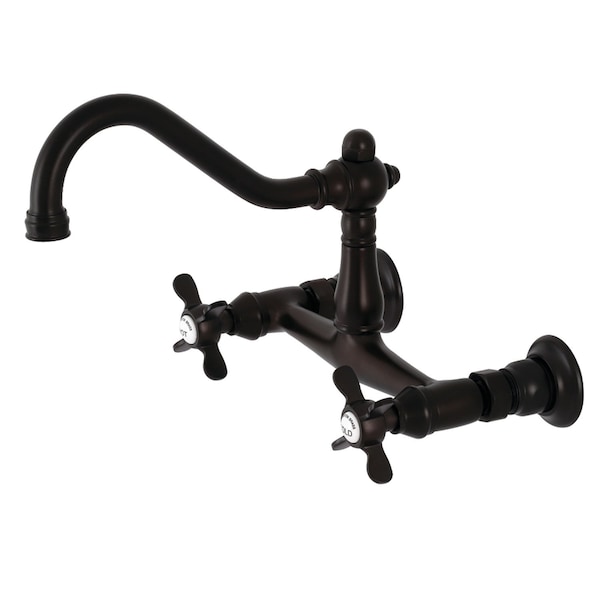 KS3245BEX 8" Center Wall Mount Bathroom Faucet, Oil Rubbed Bronze